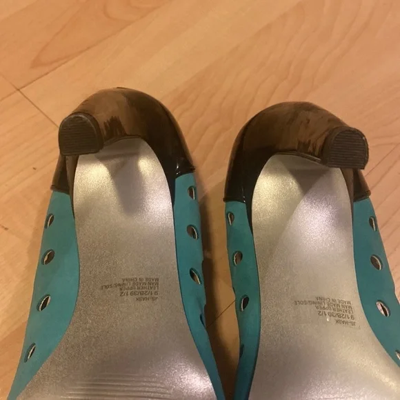 Jessica Simpson turquoise & black pumps women 9.5 - Picture 9 of 10
